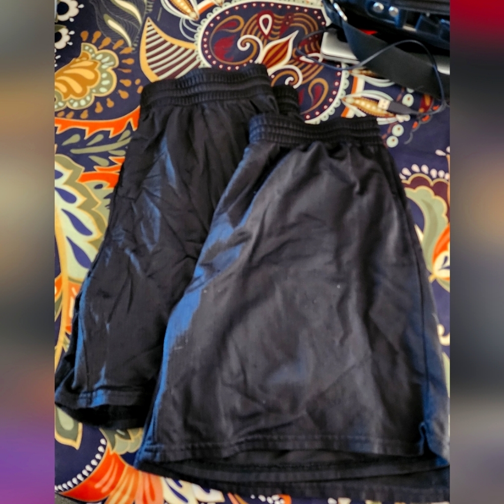 2 pair black shorts boys 10-12